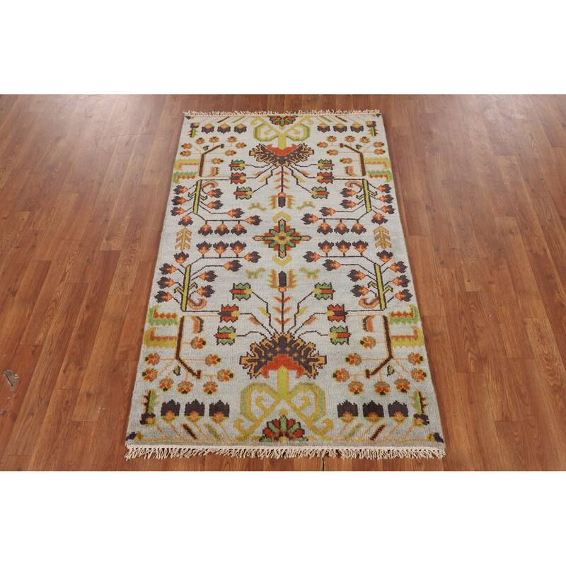 Geometric Ziegler Oriental Accent Rug Handmade Wool Carpet - 3'0" X 5'0"