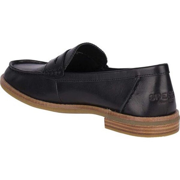 sperry seaport penny loafer black