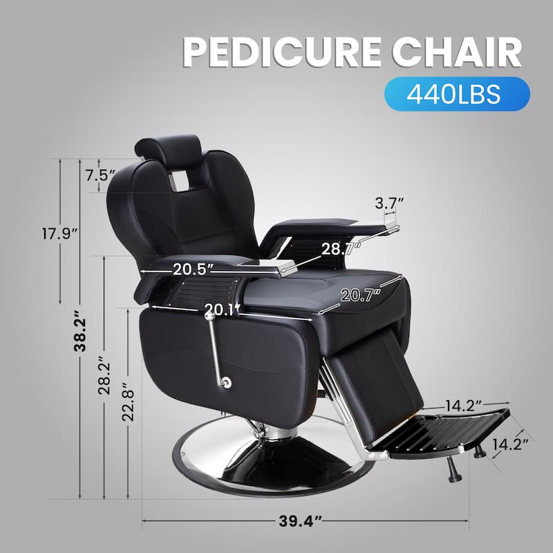 Upgrated Hydraulic Reclining Barber Chair Salon Chairs for Hair Stylist