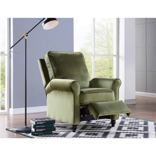 ProLounger Kale Green  Velvet Push Back Recliner Chair