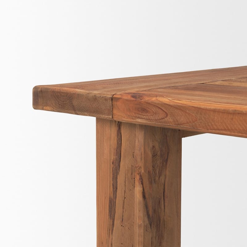 Stetson 94.5" Rectangular Natural Brown Wood Dining Table - 94.5L x 39.0W x 30.0H
