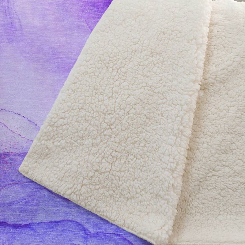Premium Machine Washable Modern Abstract Sherpa Throw Blanket