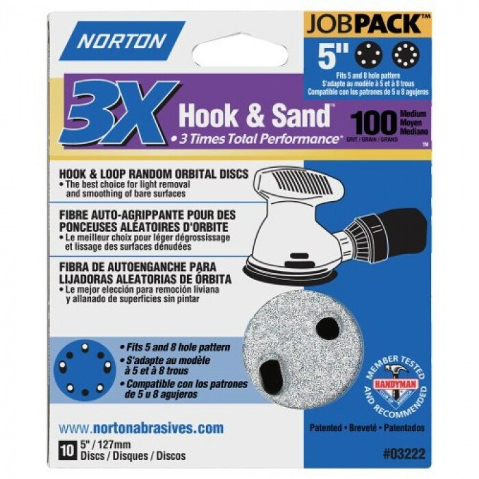 Shop Norton 04034 Hook And Loop 3x Sanding Discs 100 Grit 5