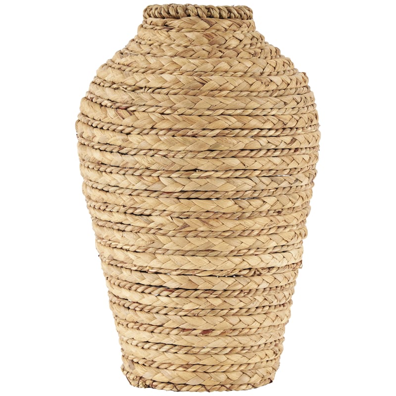 Seagrass Handmade Braided Decorative Vase - Brown - Roche River Decor - Brown - 8"W, 13"H