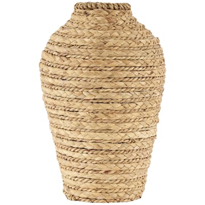 Seagrass Handmade Braided Decorative Vase - Brown - Roche River Decor