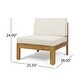 preview thumbnail 8 of 25, 2-Piece Acacia Wood Outdoor Sectional Sofa Set with Water-Resistant Cushions, Ottoman, and Coffee Table - Patio Furniture set