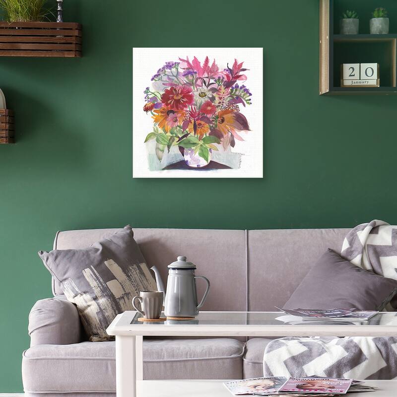 Farm Flowers 1 by Maret Hensick Canvas Art Print