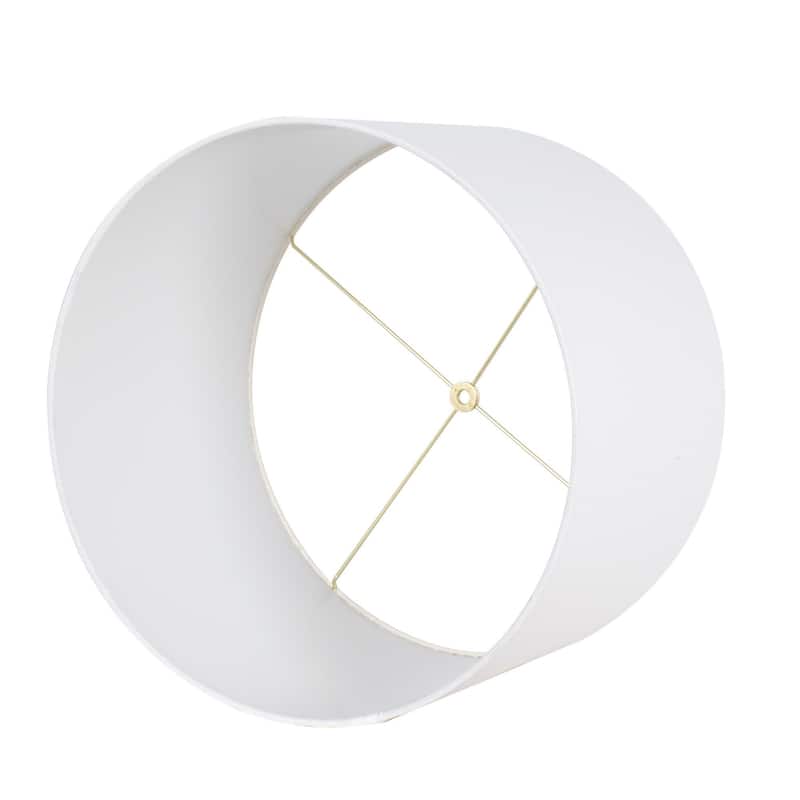 Polyresin 32" Table Lamp with Linen Shade, Yellowish Brown (Set of 2)