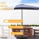 preview thumbnail 5 of 44, Clihome 10' x 6'5 Aluminum Rectangular Market Umbrella