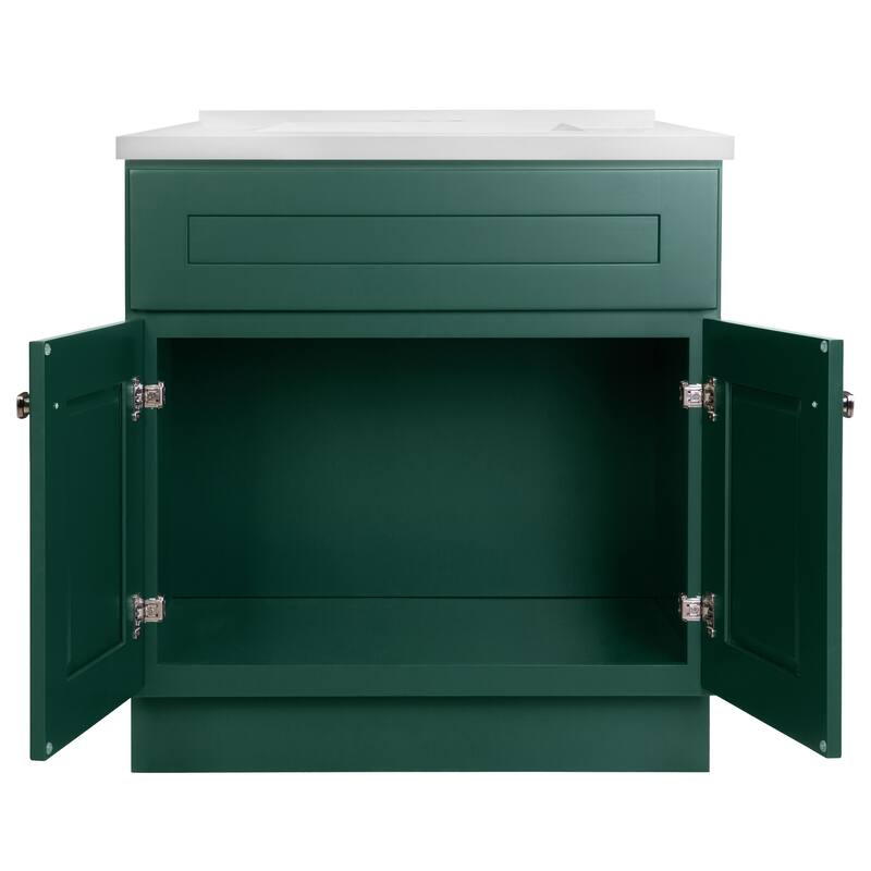 Brookings 31 Inch Assembled Bath Vanity with Modern Sink Top