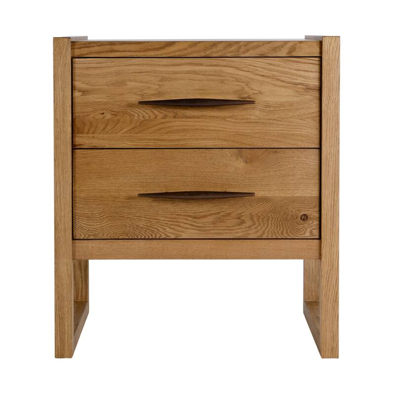 Oakley 25 in. W Rectangular Wood 2 Drawer Nightstand