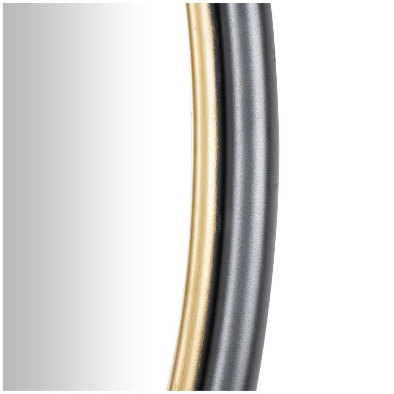 Black or Copper Metal Room Wall Mirror with Gold Inner Frame