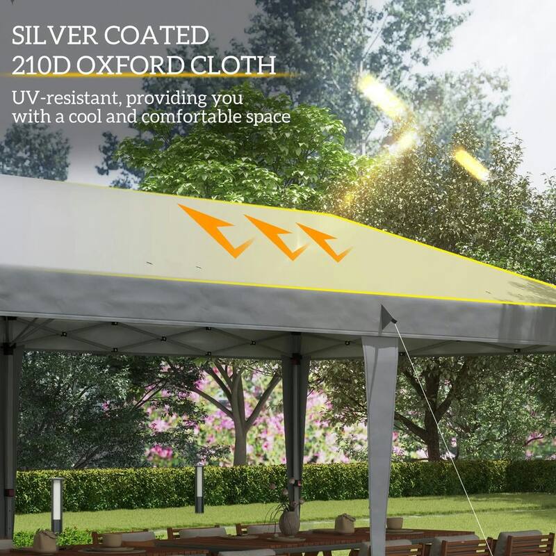 10' x 19.2' Outdoor Gazebo Pop Up Canopy Party Tent with Carrying Bag