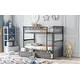 preview thumbnail 4 of 25, Twin over Twin Bunk Bed with Convertible Beds, Drawers, Sturdy Pine Wood Construction, Fence Guardrail, Easy Assembly, Grey
