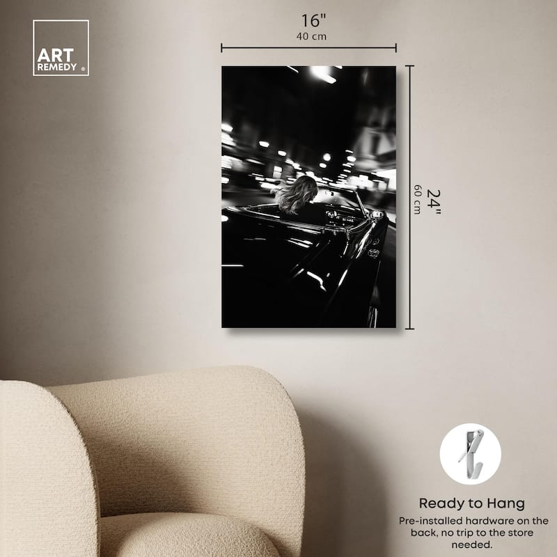 Night Ride Rhapsody Canvas by Art Remedy, Gallery Wrapped