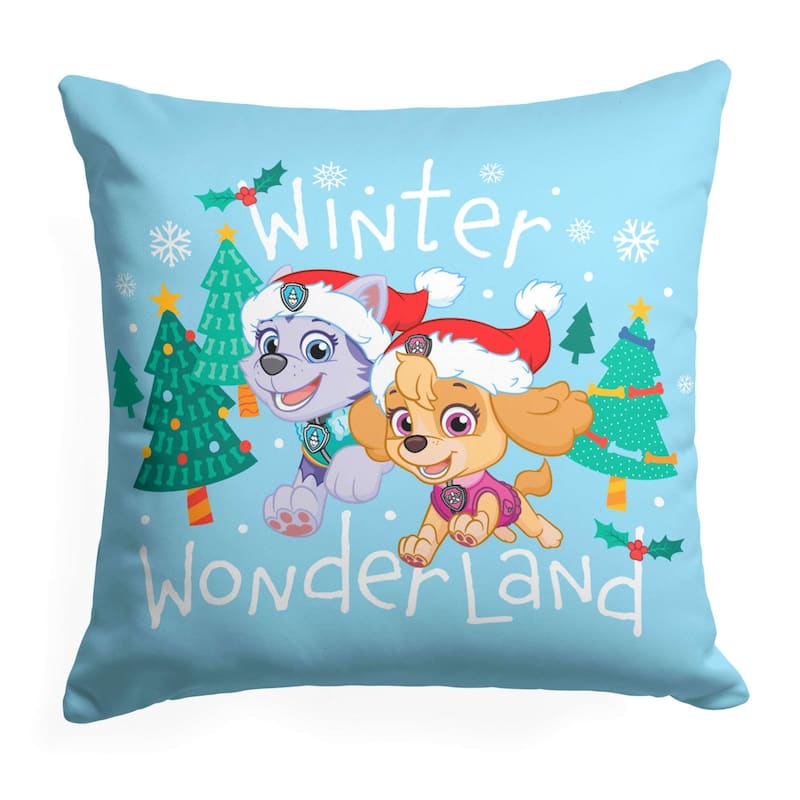 Nickelodeon Paw Patrol Winter Wonderland Printed Throw Pillow Bed