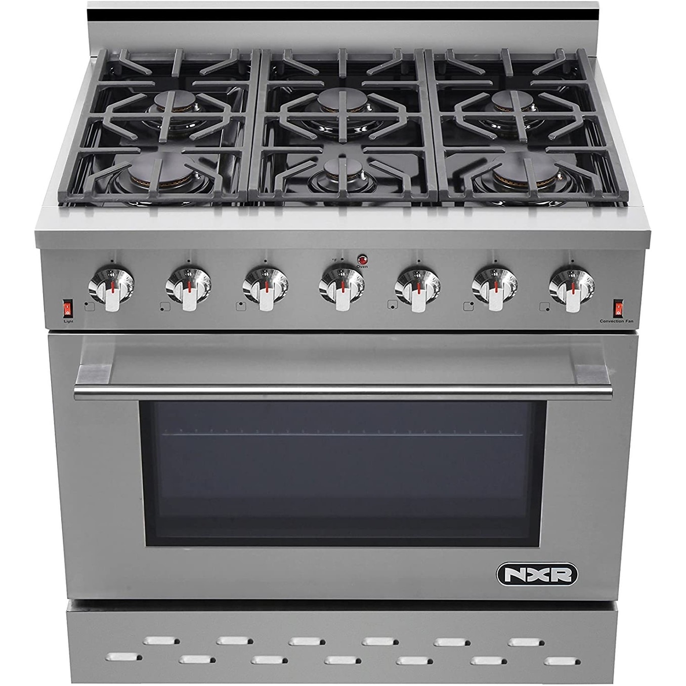 Kucht Gemstone Professional 36 in. 5.2 Cu. ft. Propane GAS Range with Convection Oven in Titanium Stainless Steel