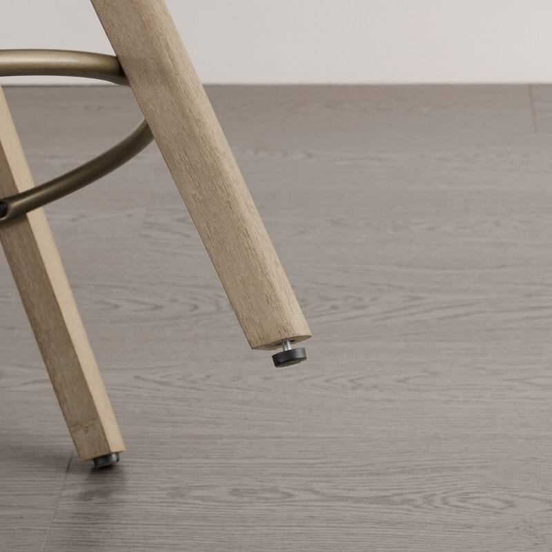 Spruce & Spring Modern Upholstered 360-degree Swivel Bar Stool for Kitchen and Home Bar