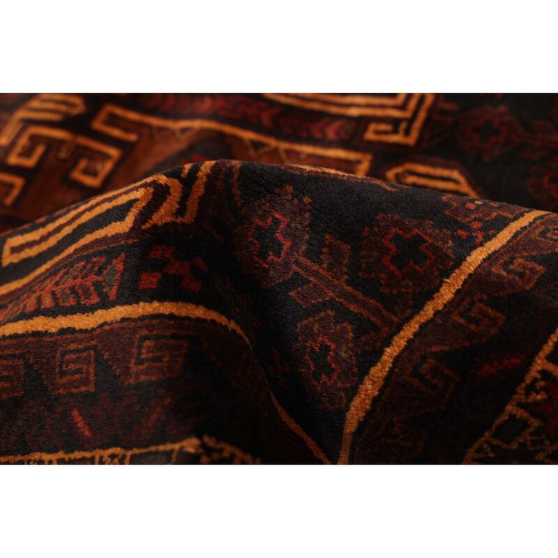 ECARPETGALLERY Hand-knotted Teimani Black, Brown Wool Rug - 3'8 x 6'3