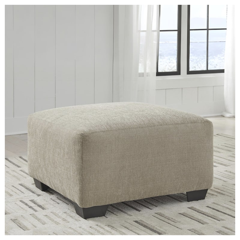 Signature Design by Ashley Brogan Bay Brown/Beige Oversized Accent Ottoman - 35"W x 35"D x 20"H - Cork