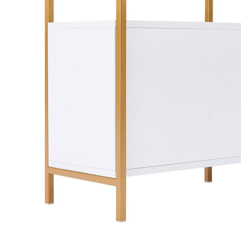 78 Inch 4 Tiers Home Office Bookcase Bookshelf