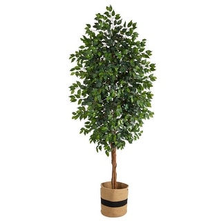 8Ft Artificial Tree with Planter - Realistic Faux Indoor Evergreen for ...