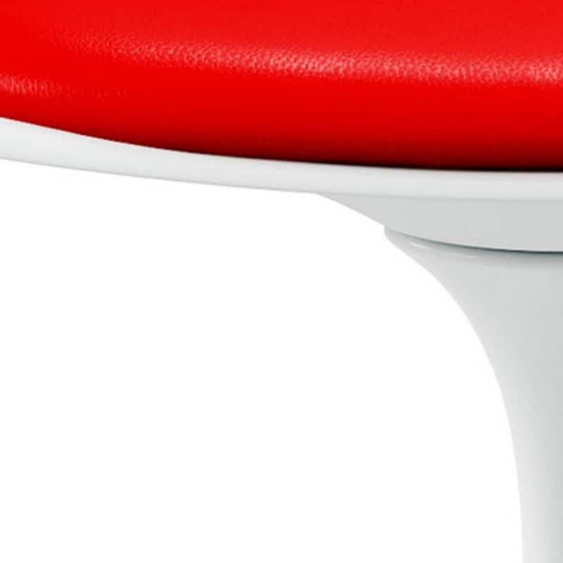 Upholstered Swivel Armchair with Faux Leather and Metal Legs for Dining Room or Office Seating - 31”H x 21”W x 17”D