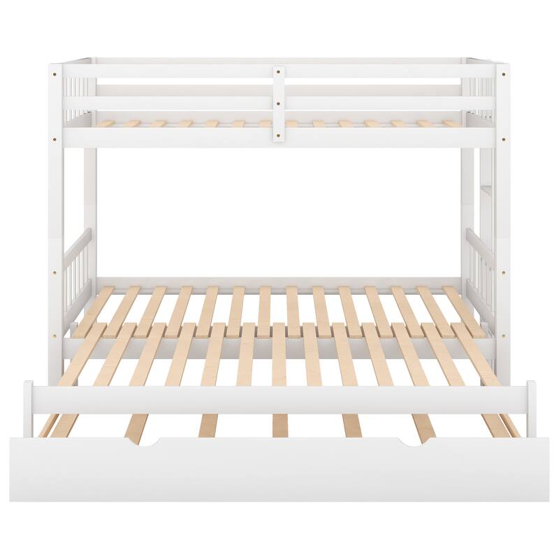 Twin over Pull-Out Bunk Bed with Trundle and Stairway