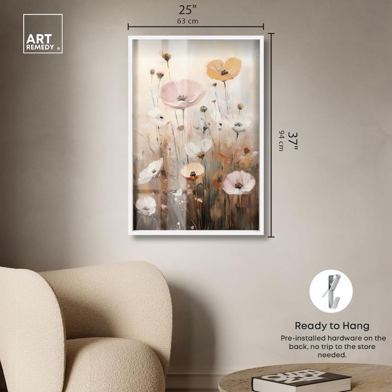 Delicate Flowers in Bloom Shadowbox by Art Remedy