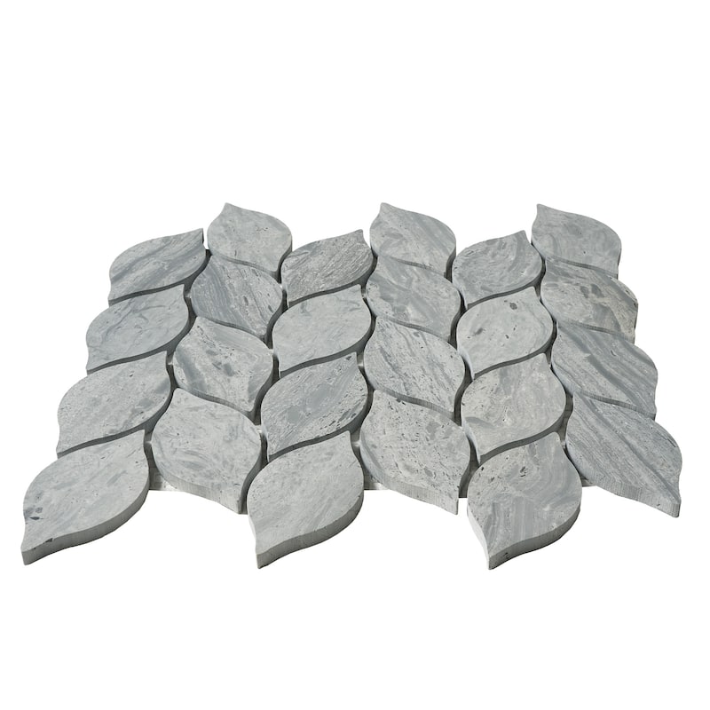 Marinewood Marble Leaf Honed Mosaic Tile