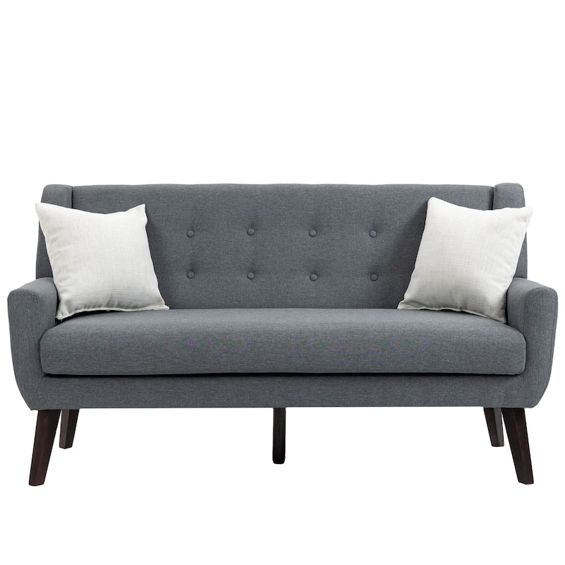 Cotton/ Linen Look Fabric Modern Accent Armchair
