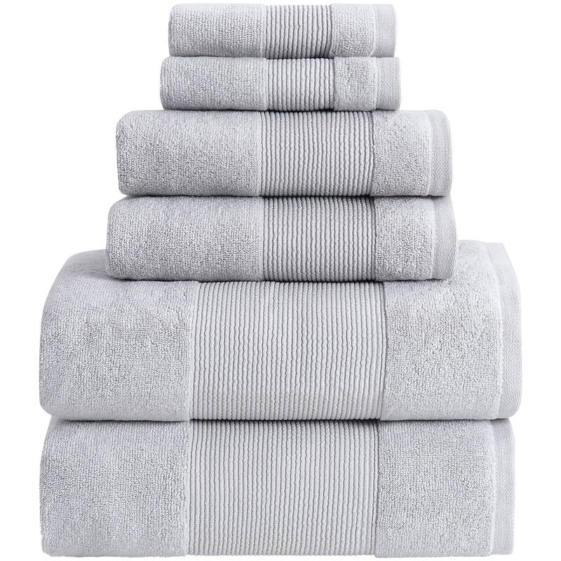 Modern Threads Air Cloud 6-Piece Bath Towel Set - Grey