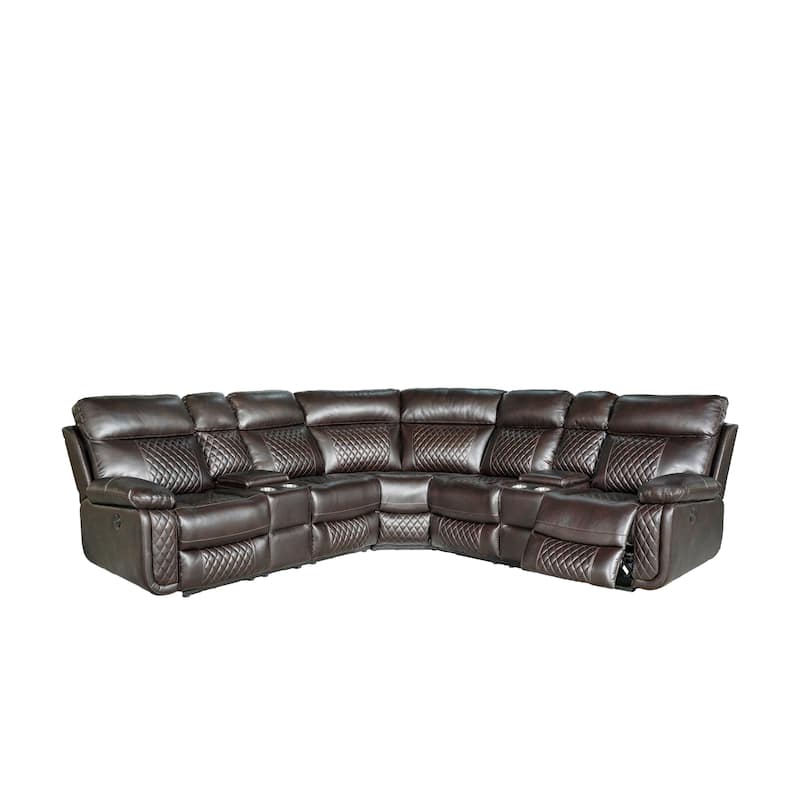 Infinity 3 Piece Transitional Faux Curved Living Room Reclining Sectional
