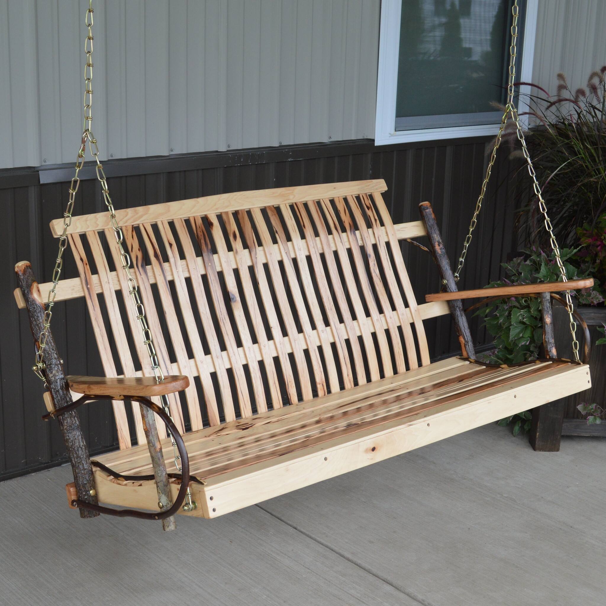 Hickory Porch Swing with Chains - Bed Bath & Beyond - 34616938