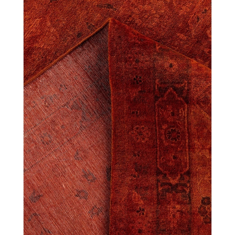 Contemporary Overdyed Wool Hand Knotted Area Rug - 9' 2" x 12' 5"