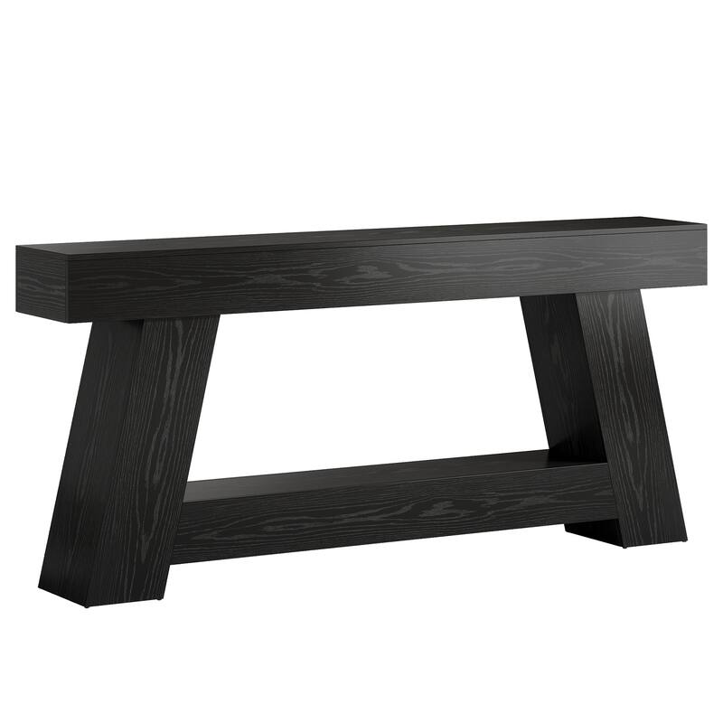 70.9-Inch Farmhouse Console Table, Wooden Sofa Table for Living Room