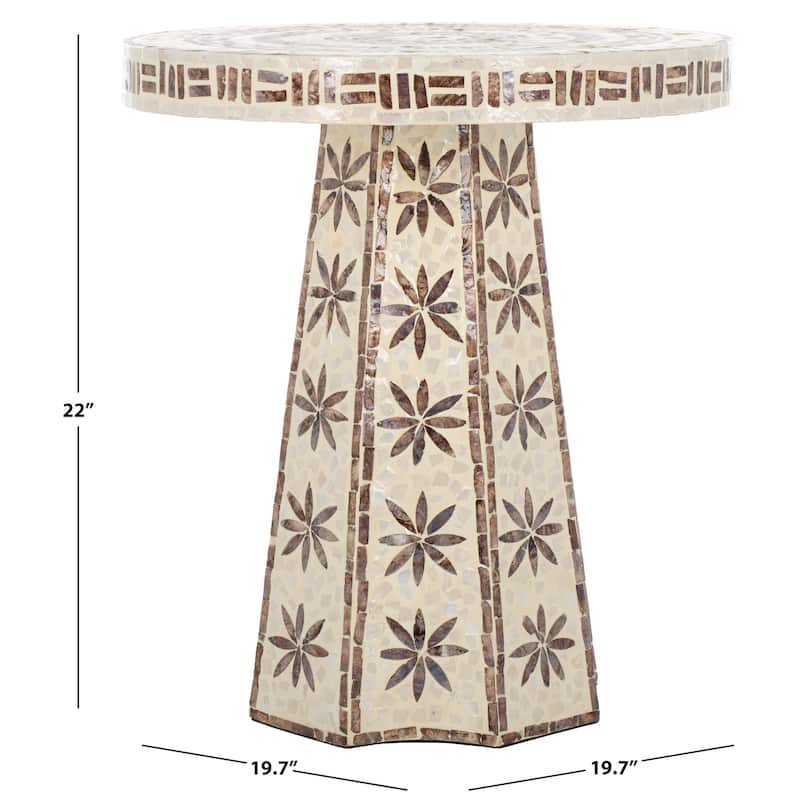 SAFAVIEH Home Keerin Accent Table - 20"W x 20"D x 22"H