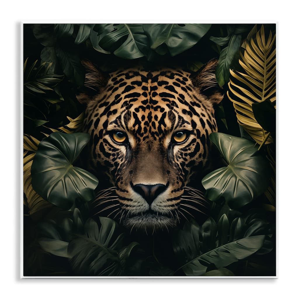 Stupell Leopard in Exotic Palms Wall Plaque Art Design By Heidi Kuntz