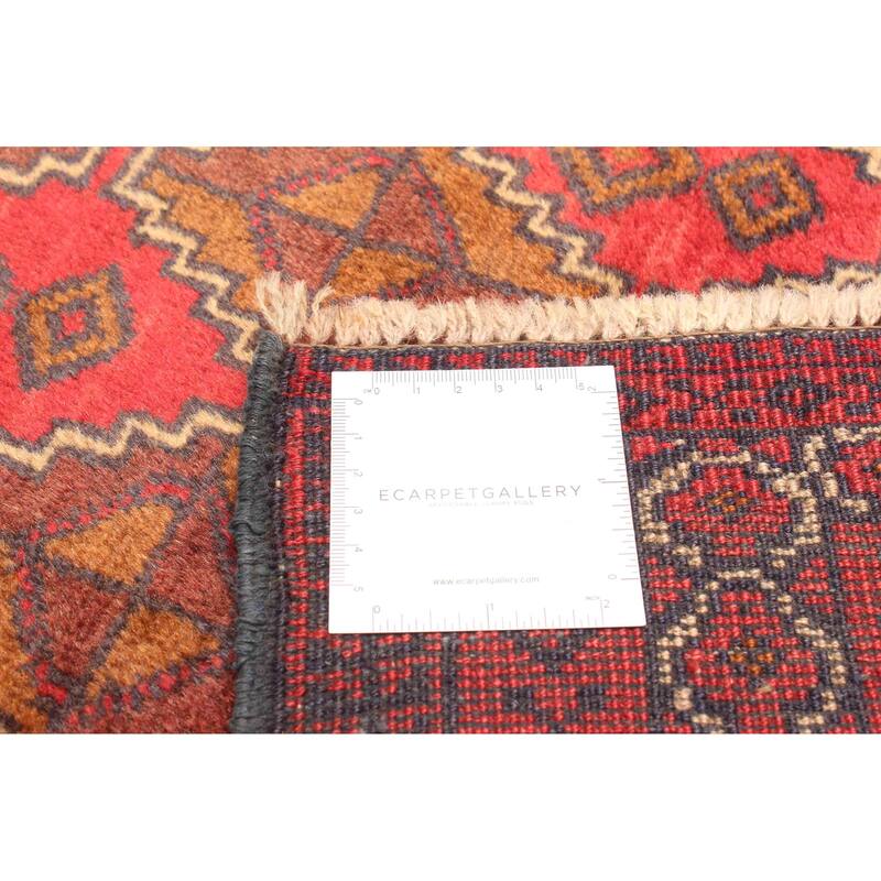 ECARPETGALLERY Hand-knotted Teimani Red Wool Rug - 2'7 x 4'4