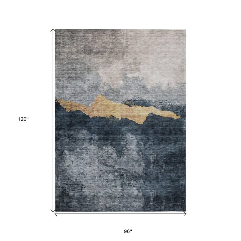 HomeRoots Abstract Transitional Rectangle Outdoor Rug