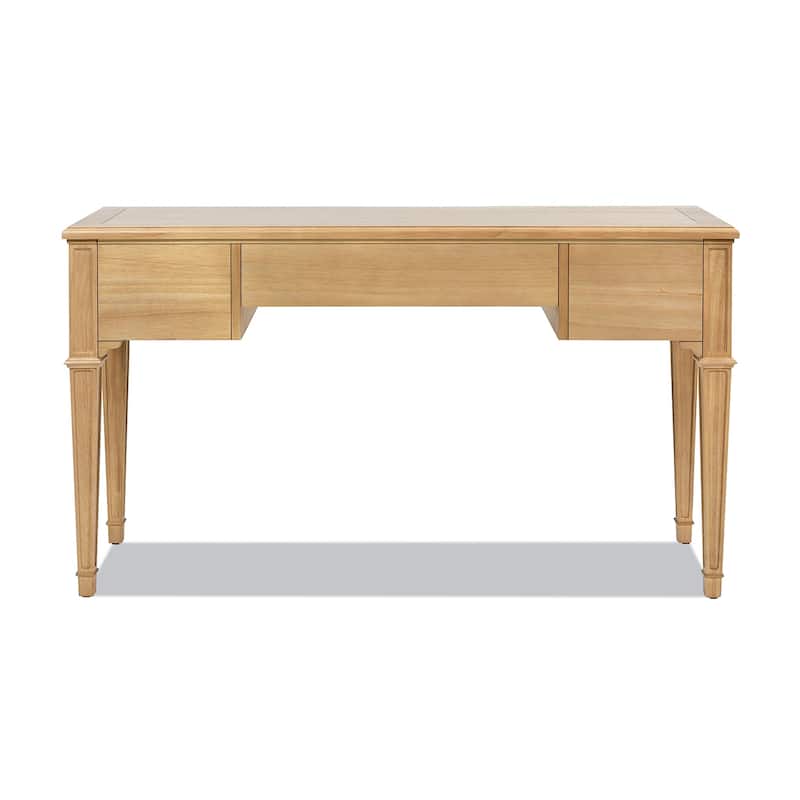 Jennifer Taylor Home Dauphin 55" Solid Wood 3-Drawer Gold Accent Executive Desk