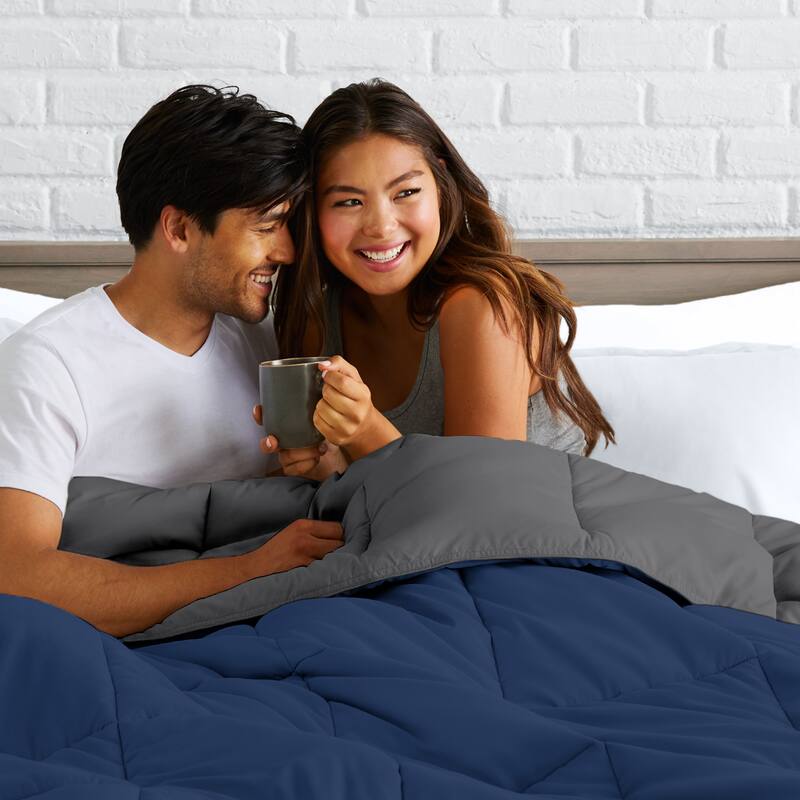 Bare Home Reversible All Season Down Alternative Comforter