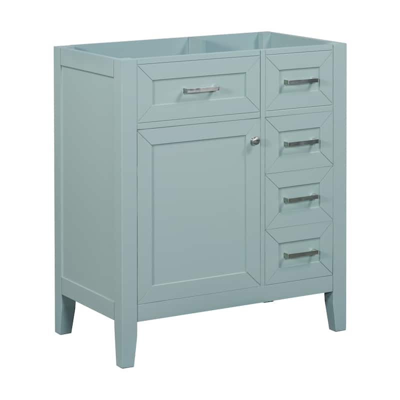 GDFStudio - Avalon 30-Inch Bathroom Vanity Base Cabinet, Multi-functional Cabinet, Solid Wood & MDF Board, Painted Finish