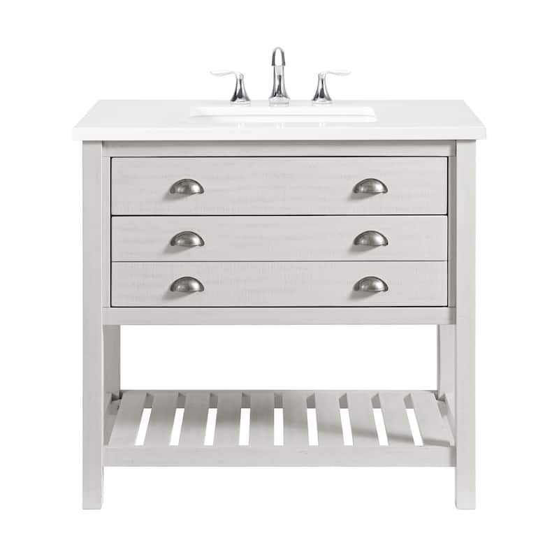 Monterey 37" Farmhouse Single Bathroom Vanity with Top