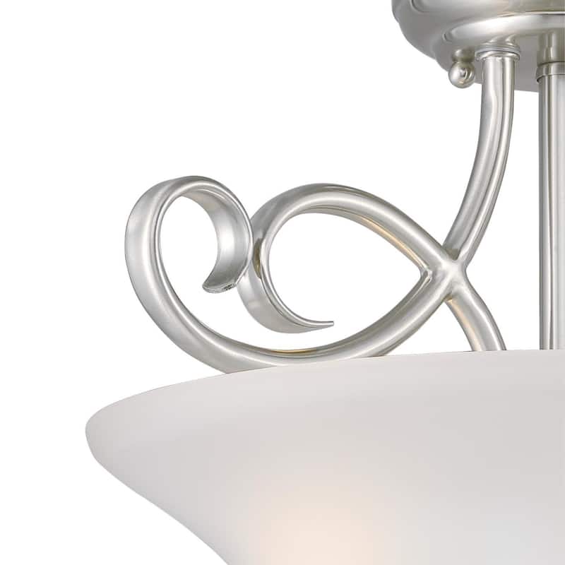 Westinghouse Lighting Dunmore 15-Inch, Two-Light Indoor Semi-Flush Mount Ceiling Fixture