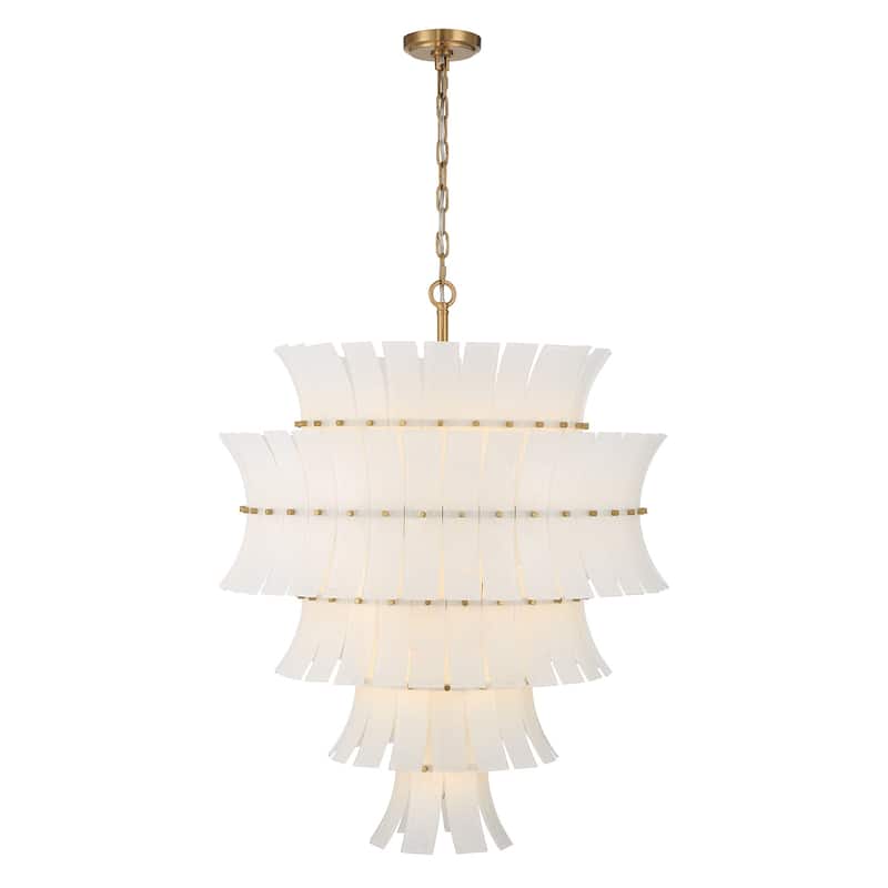 Crystorama Lighting Group ABI-2008-WH Abigail 21 Light 30" Wide