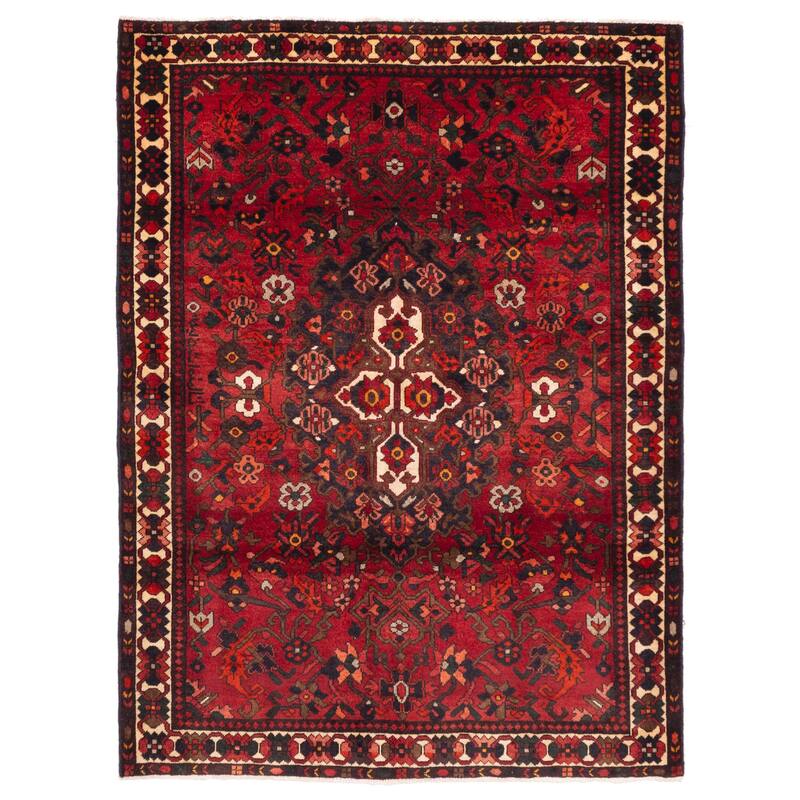 ECARPETGALLERY Hand-knotted Kayseri Vintage Red Wool Rug - 5'3 x 6'10
