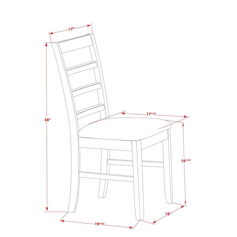 Rustic Dining Chair Set - Farmhouse Style Kitchen Chairs - Modern Dining Room Furniture