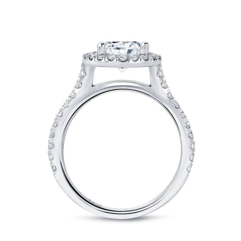 Auriya 14k Gold 2 2/5ctw Round Halo Diamond Engagement Ring Certified