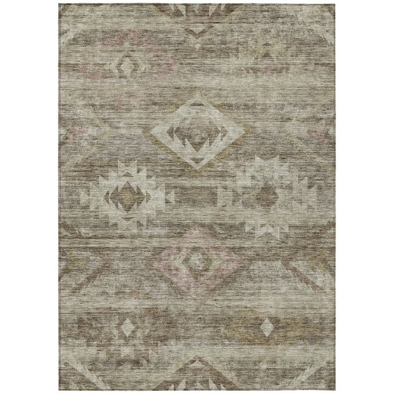 HomeRoots Southwestern Transitional Rectangle Outdoor Rug